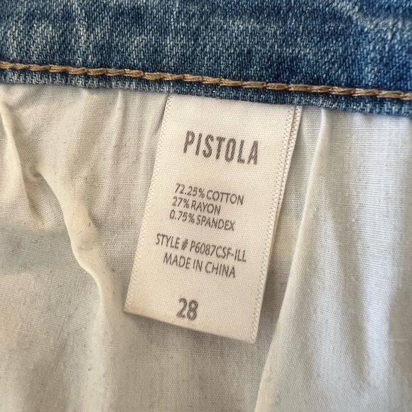 Pistola Blue Straight Leg Distressed Jeans - Picture 7 of 7